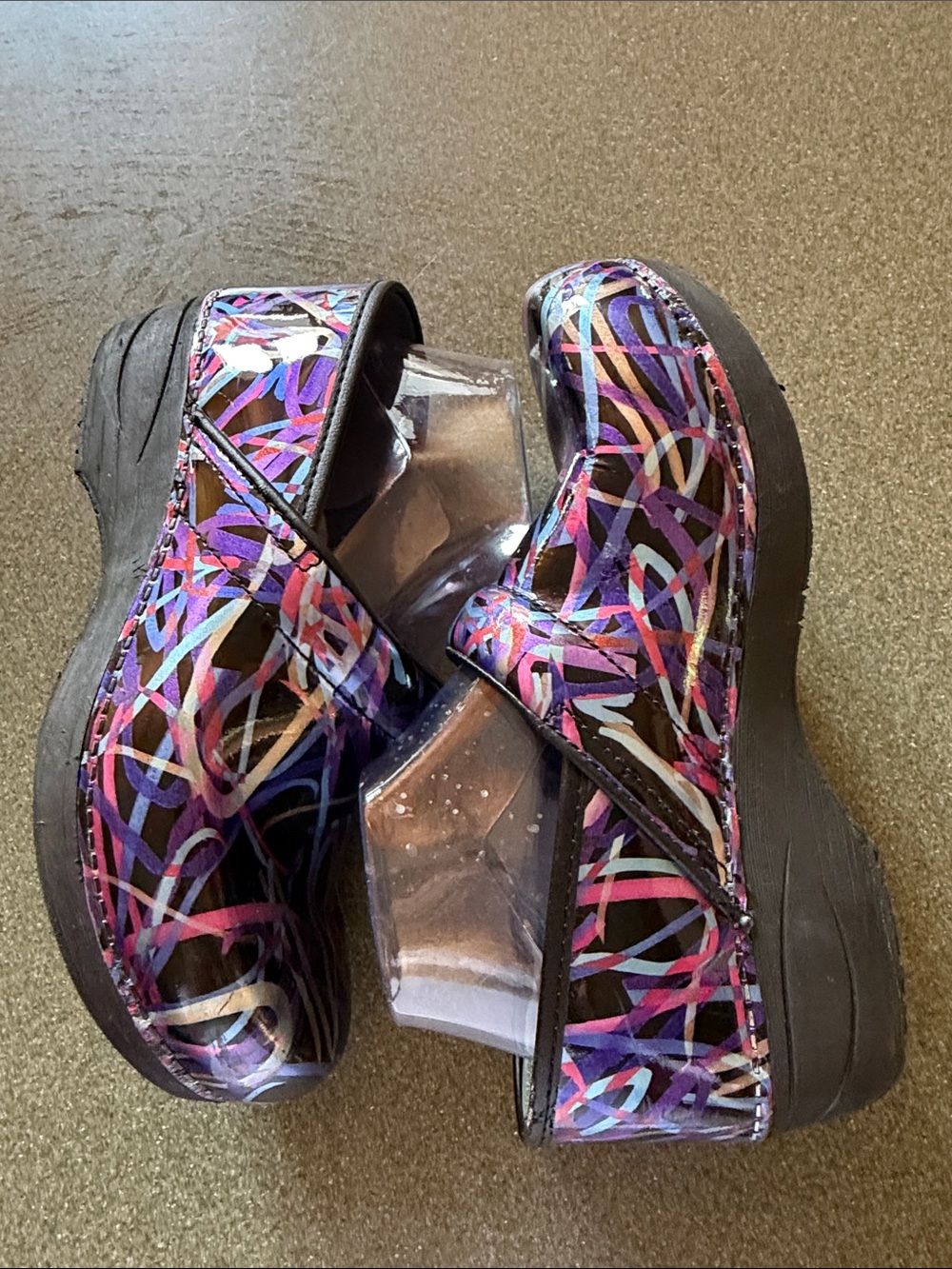 Dansko XP 2.0 Ribbon Patent Clog Professional Rocker Sz 39 - Picture 4 of 12